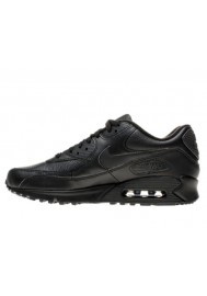 Nike Air Max 90 Black Leather (Ref: 302519-001) Men's