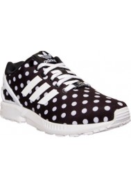 Adidas Trainers Ladies ZX Flux S77312-BLK Core Black/White/Polka Dot
