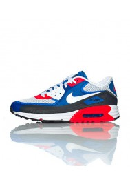 Nike Air Max 90 Lunar C 3.0 631744-004 Blue / Red Shoes Running Men