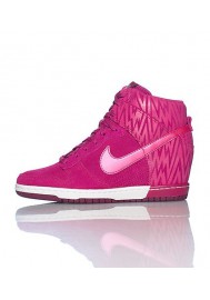 Haute Nike DUNK SKY HI PRINT Pink (Ref : 543258-500) Women